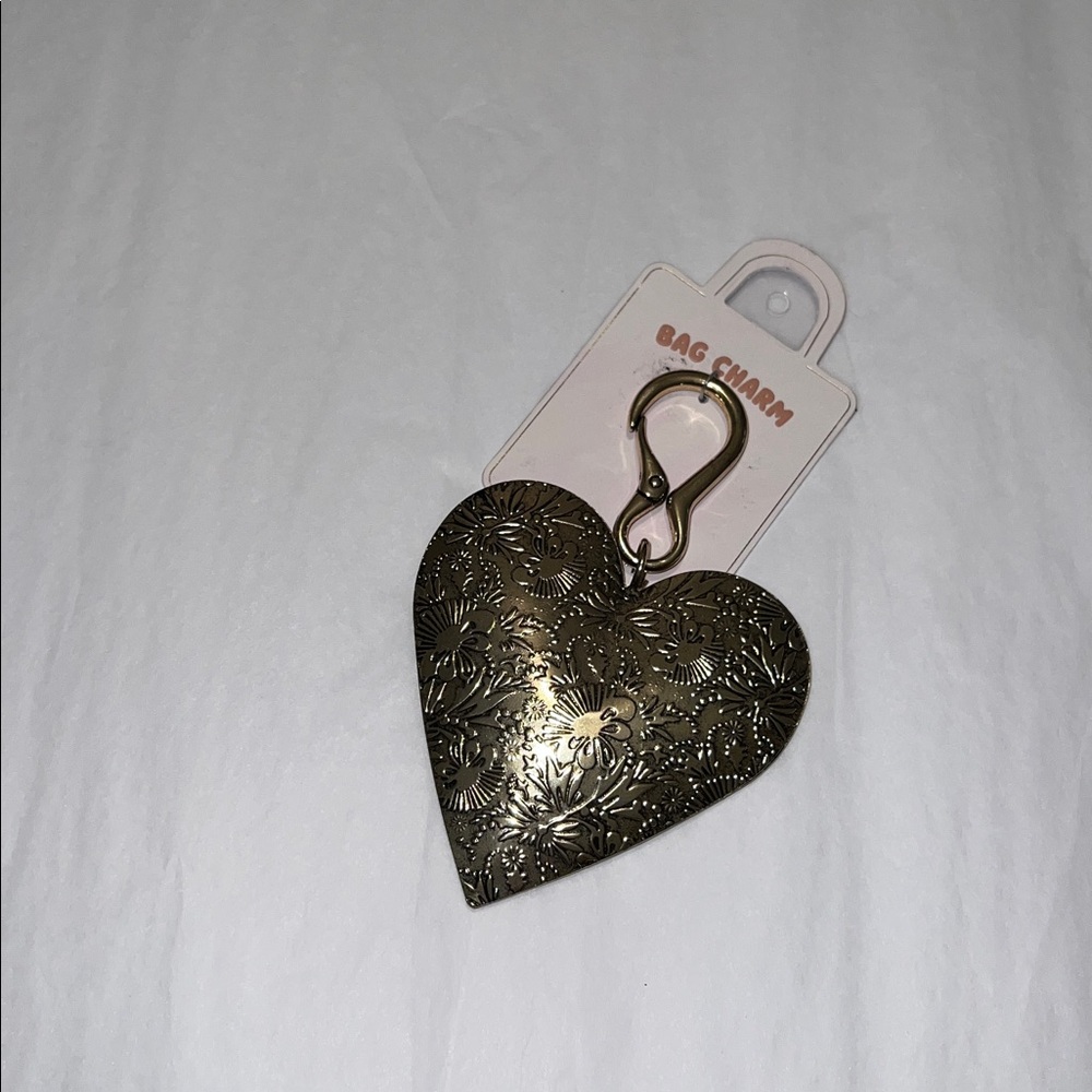 NWTS ANTHRO HEART BAG CHARM - Picture 3 of 6